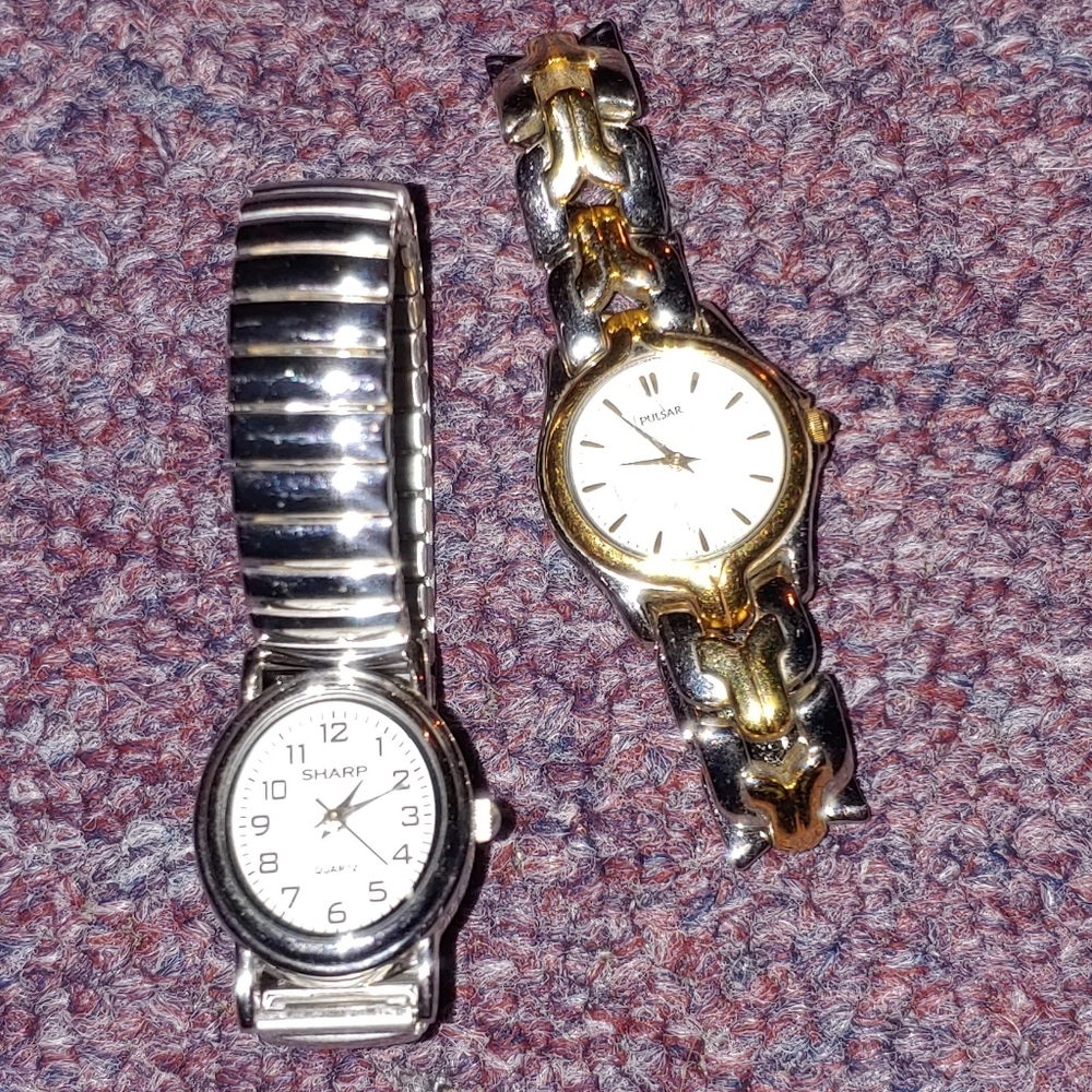 1 sharp & 1 pulsar watch